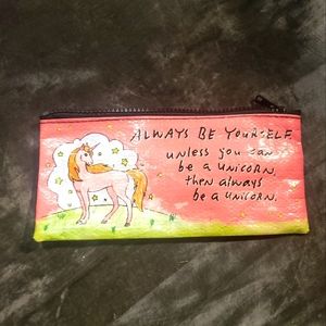 Blue Q Unicorn Zipper Pouch